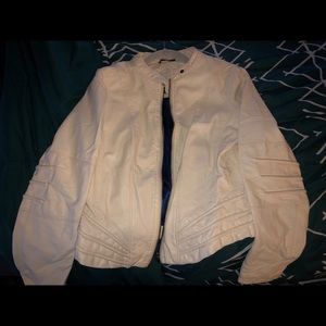 JouJou White Leather Jacket